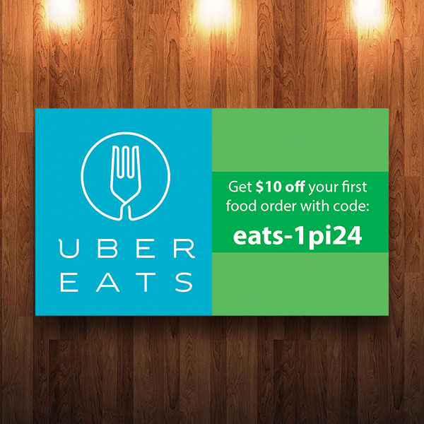 UberEATS Referral Cards with Promo Code - Premium Stock ...